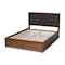 Baxton Studio Elin Upholstered Walnut Finished King Size Platform Bed with Drawers 159-9871 - alternate 5